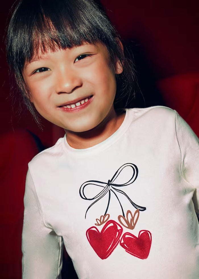 Rory Heart Long Sleeve Tee - Macchiato