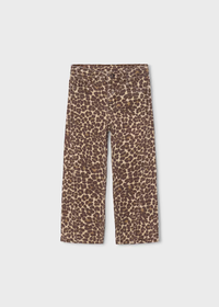 Finnie Twill Wide Leg Pants - Leopard