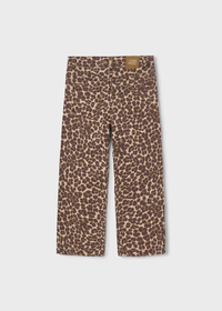 Finnie Twill Wide Leg Pants - Leopard
