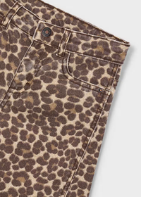 Finnie Twill Wide Leg Pants - Leopard