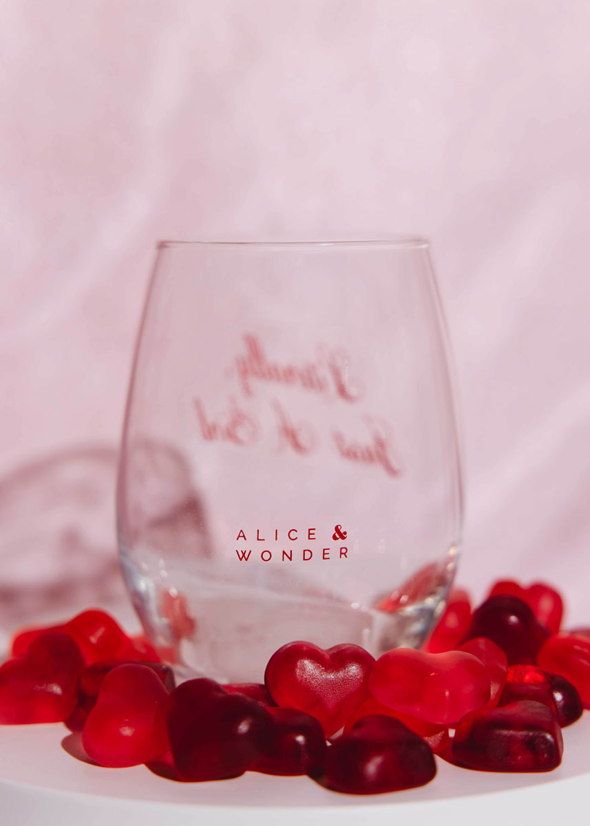 Literally, Just A Girl Wine Glass