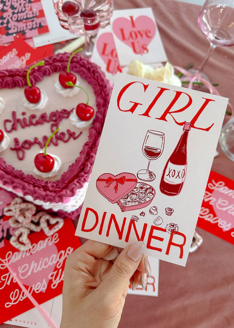 Girl Dinner Postcard