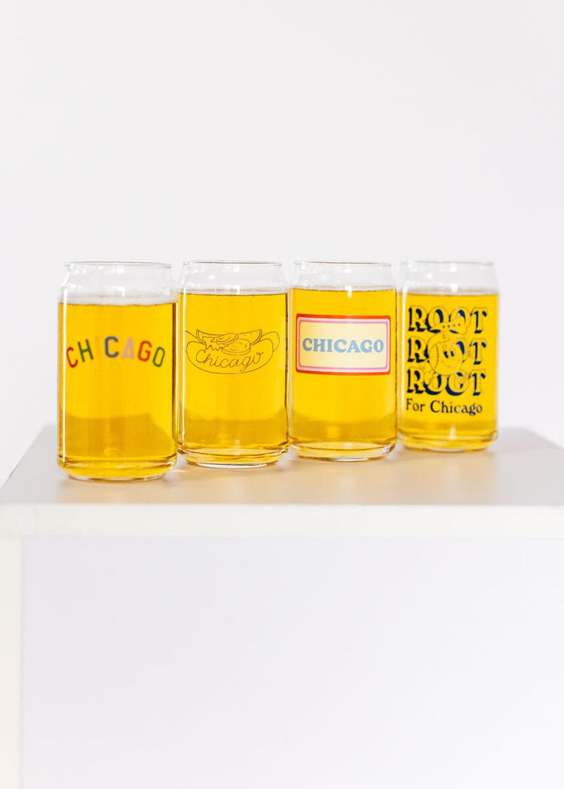 Chicago Dog Can Glass