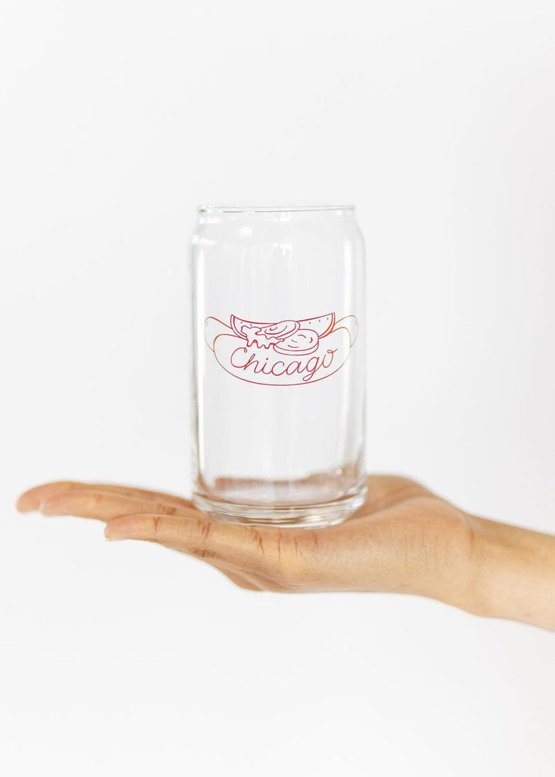 Chicago Dog Can Glass
