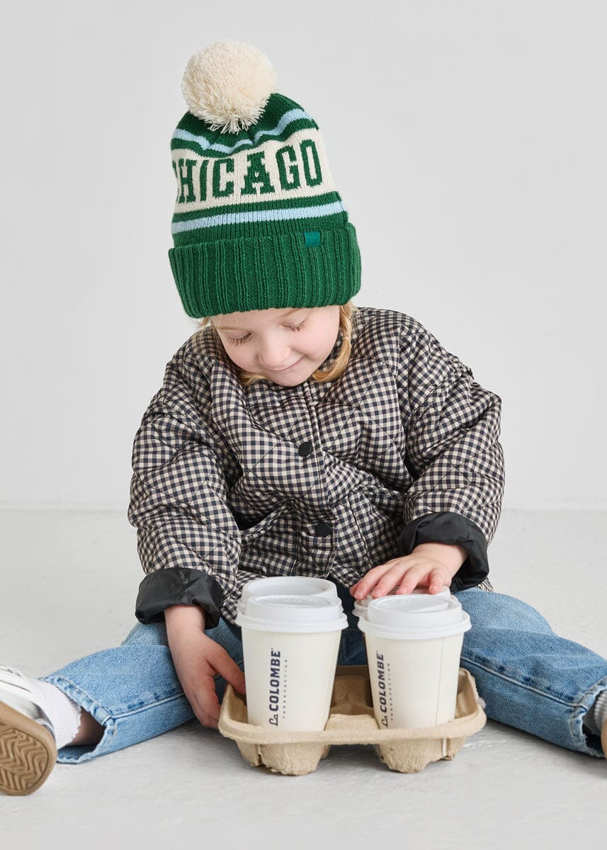 Toddler Mad Hatter Chicago Pom Beanie - Emerald