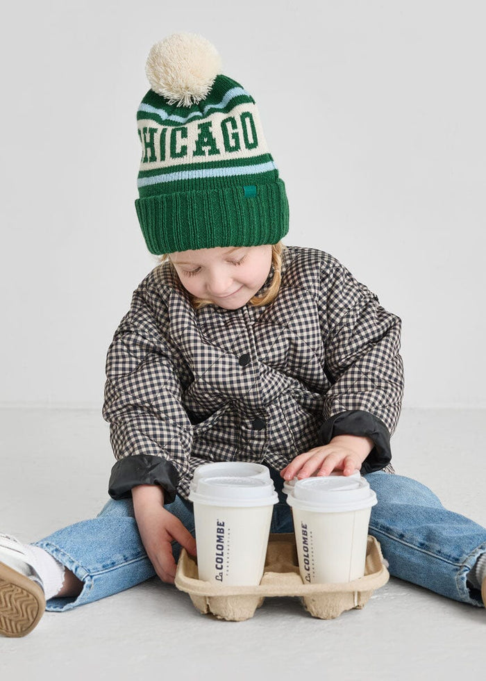 Toddler Mad Hatter Chicago Pom Beanie - Emerald