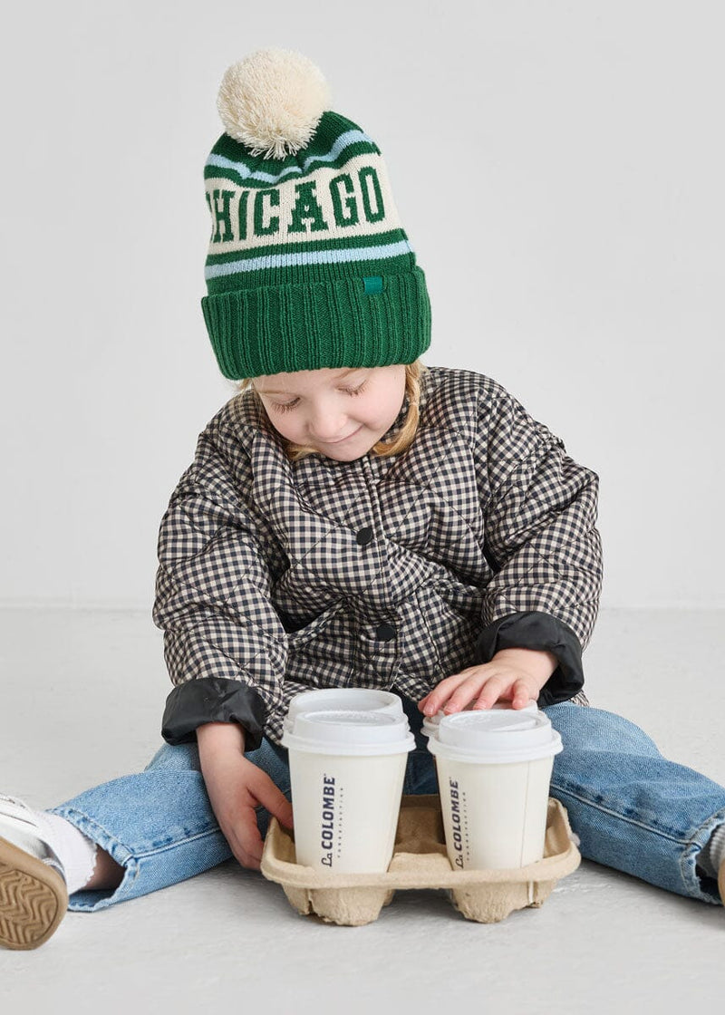 Toddler Mad Hatter Chicago Pom Beanie - Emerald