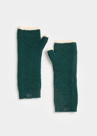 MAD HTR Wrist Warmers - Green & Ivory
