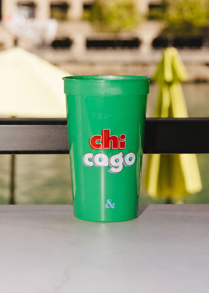 Chicago Stacked Stadium Cup - Green