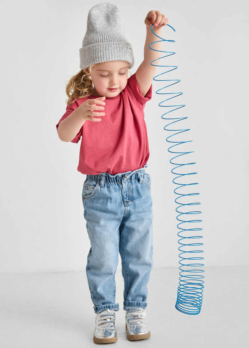 Toddler Mad Hatter Ribbed Knit Beanie - Heather Grey