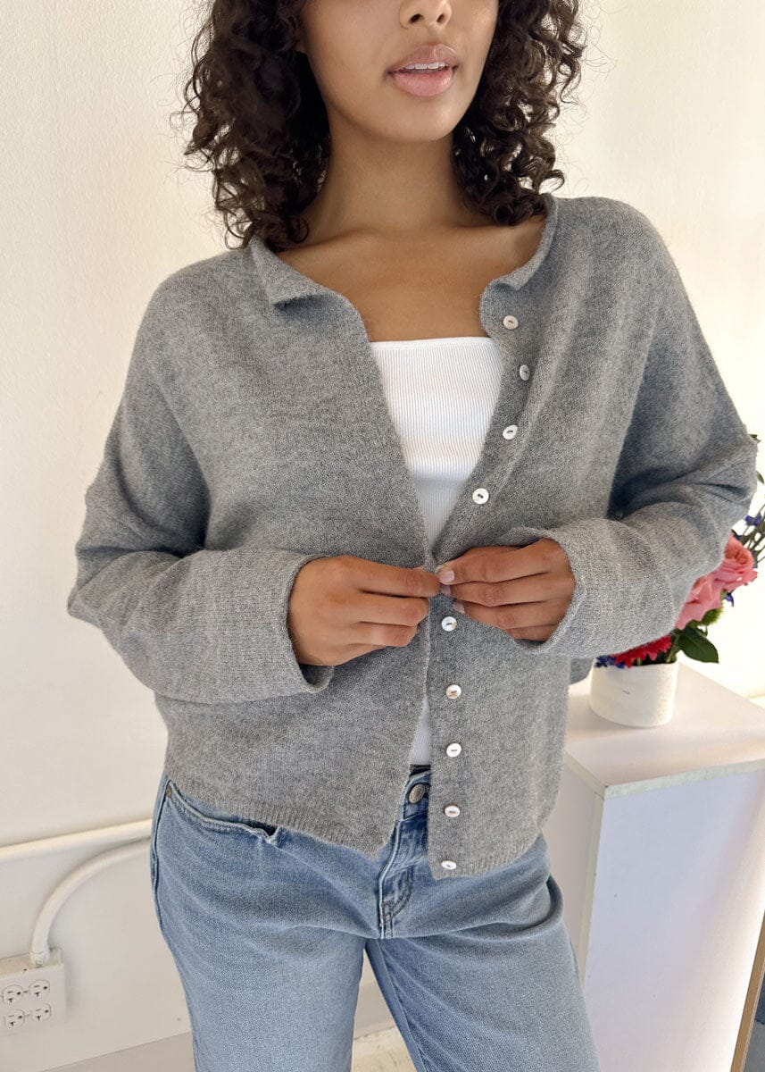 Piper Cardigan - Heather Grey