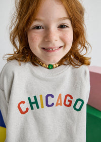 Sweet Home Chicago Oversized Sweatshirt - Multicolor
