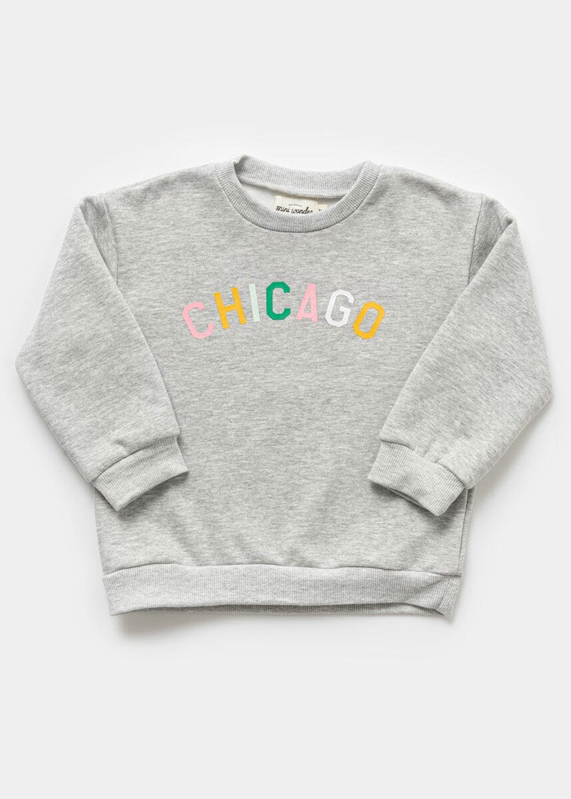 Sweet Home Chicago Fleece Sweat Set - Grey
