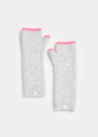 MAD HTR Wrist Warmers - Heather Grey & Pink