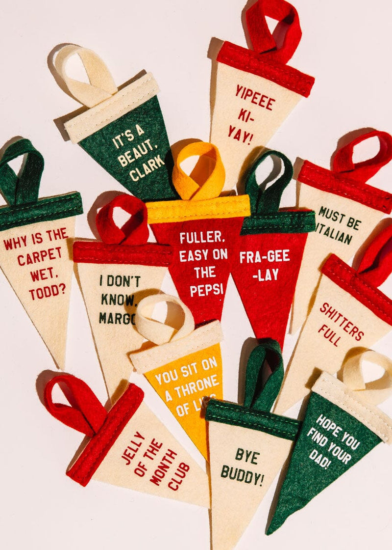 Mini Pennant Ornament Set - Bye Buddy! & Hope You Find Your Dad!