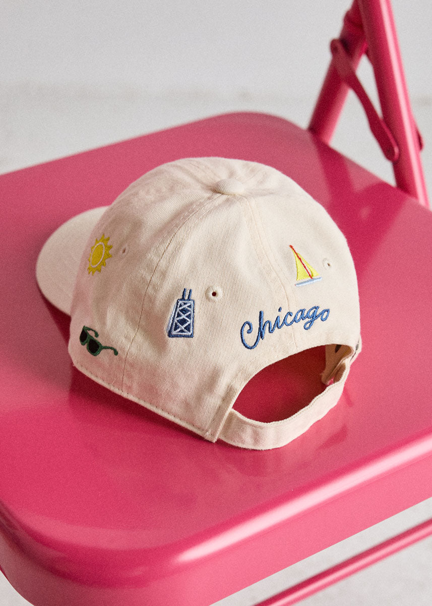 Toddler Chicago Icons Hat - Ivory