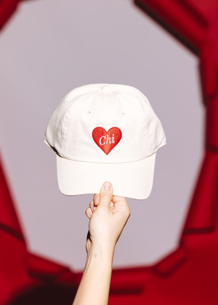 Chi Heart Dad Hat - Ivory