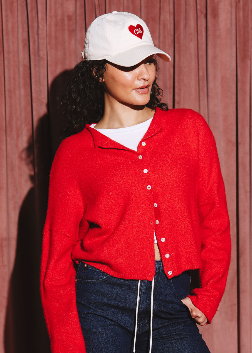 Chi Heart Dad Hat - Ivory