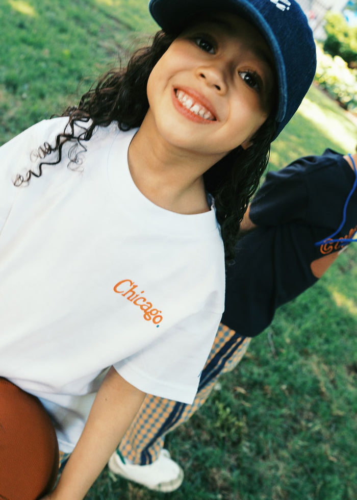 Chicago Hat Stack Toddler Tee - White