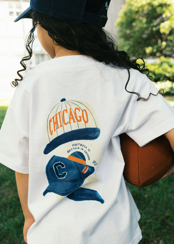 Chicago Hat Stack Toddler Tee - White
