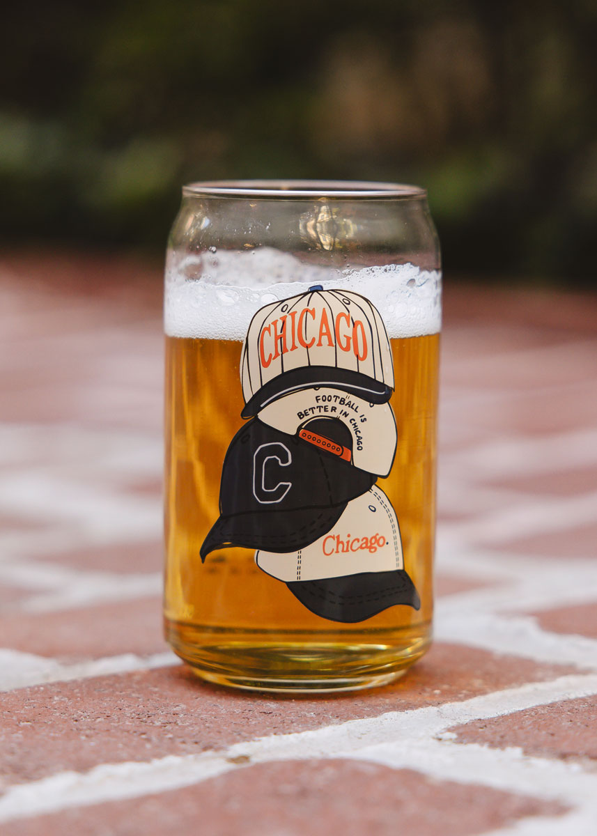 Chicago Hat Stack Can Glass