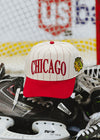 Chicago Blackhawks Puff Pinstripe Baseball Cap