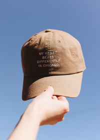Chicago Heartbeat Dad Hat - Espresso