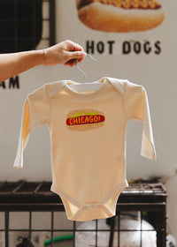Hot Dog, It's Chicago! Long Sleeve Onesie