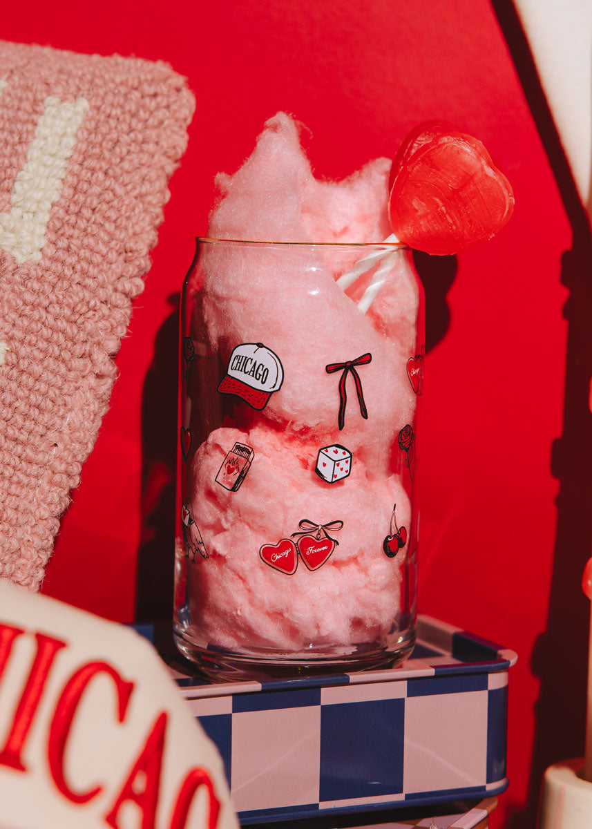 Chicago Love Icons Can Glass