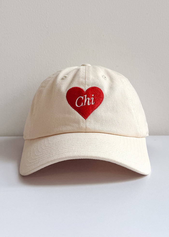 Chi Heart Dad Hat - Ivory