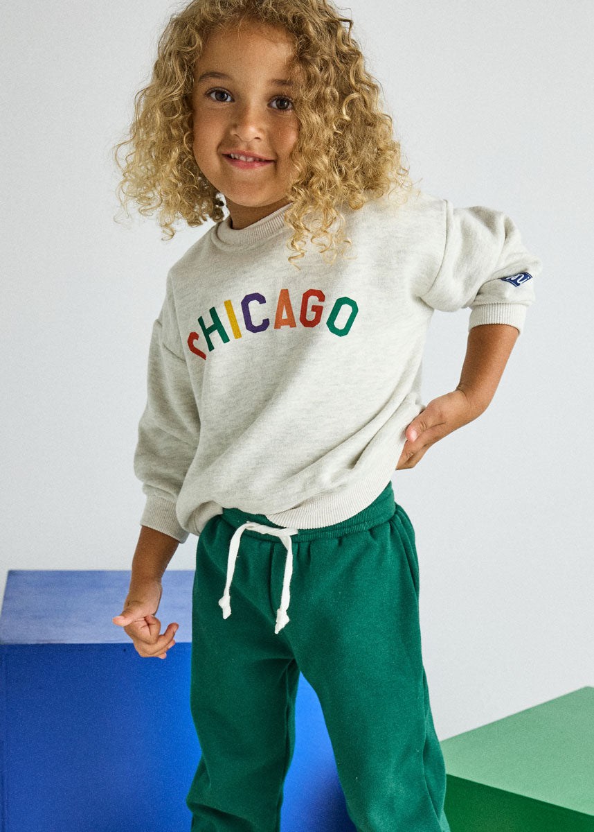Sweet Home Chicago Oversized Sweatshirt - Multicolor