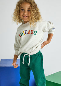 Sweet Home Chicago Oversized Sweatshirt - Multicolor