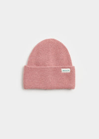 Adult Mad Hatter Ribbed Knit Beanie - Heather Pink