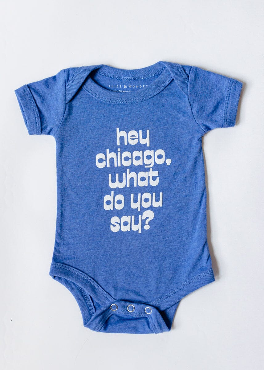 Hey Chicago, What Do You Say? Youth Tee - Columbia Blue – Alice & Wonder