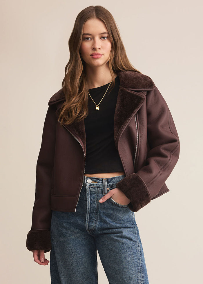 Locklin Sherpa Jacket - Chocolate Cherry
