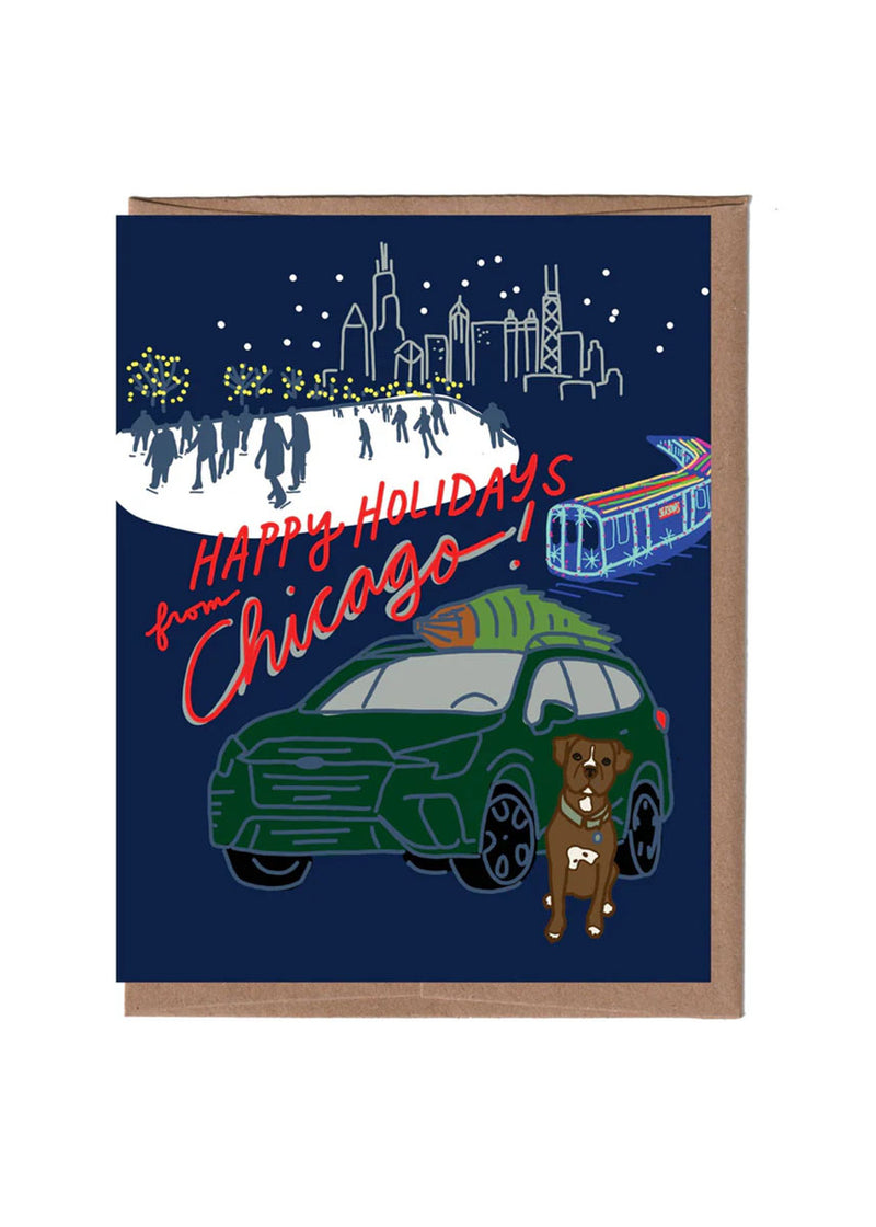 Happy Holidays From Chicago Greeting Card