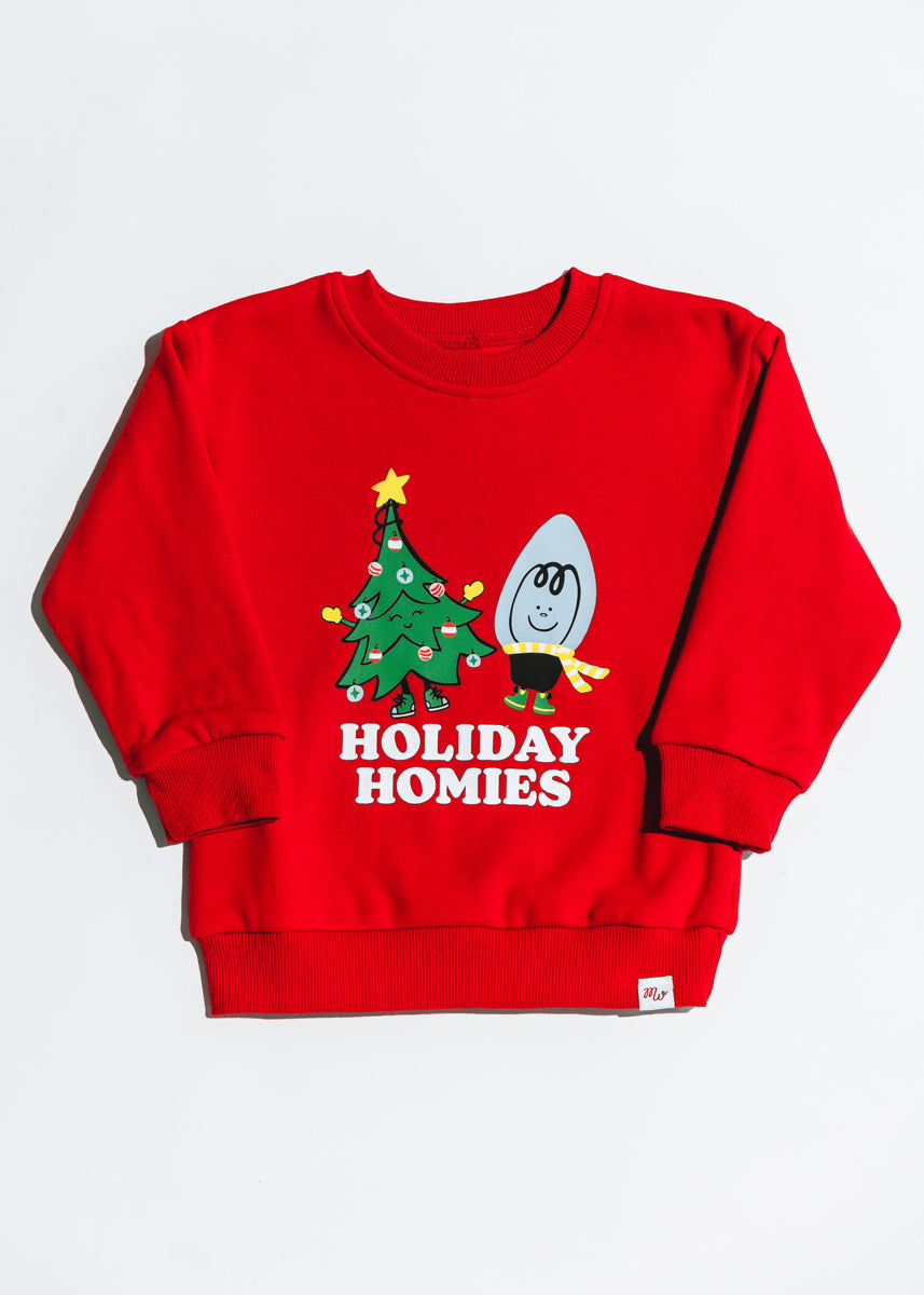 Holiday Homies Crewneck Sweatshirt - Red