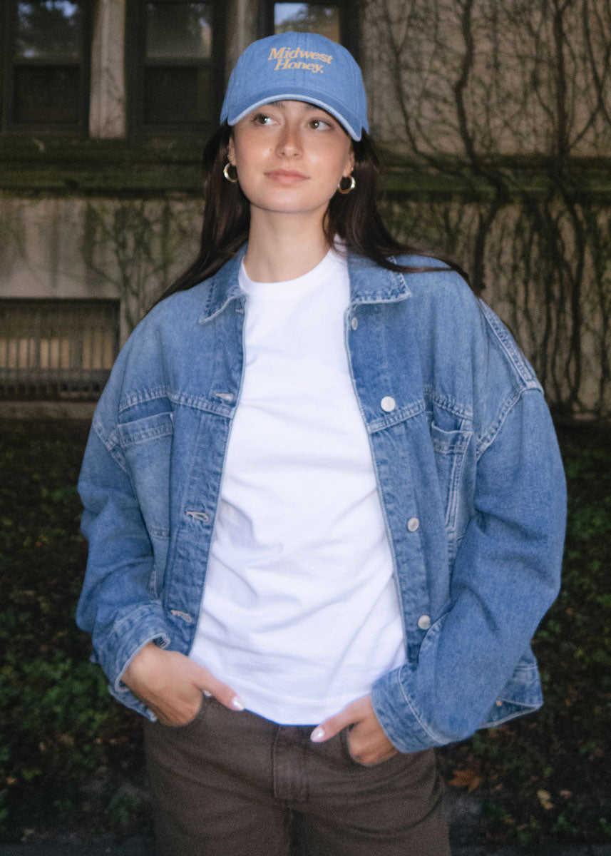 Midwest Honey Dad Hat - Dark Denim