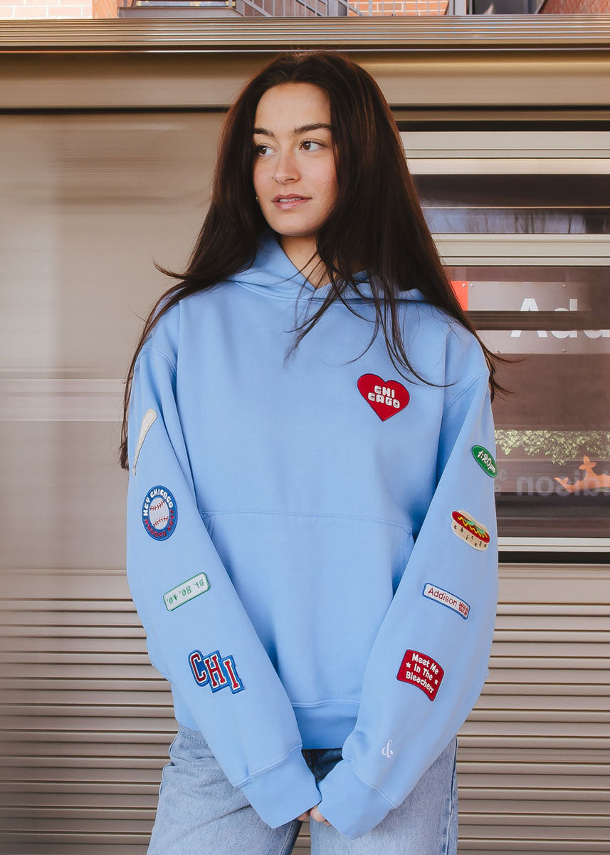 Chicago Game Day Patch Hoodie - Blue