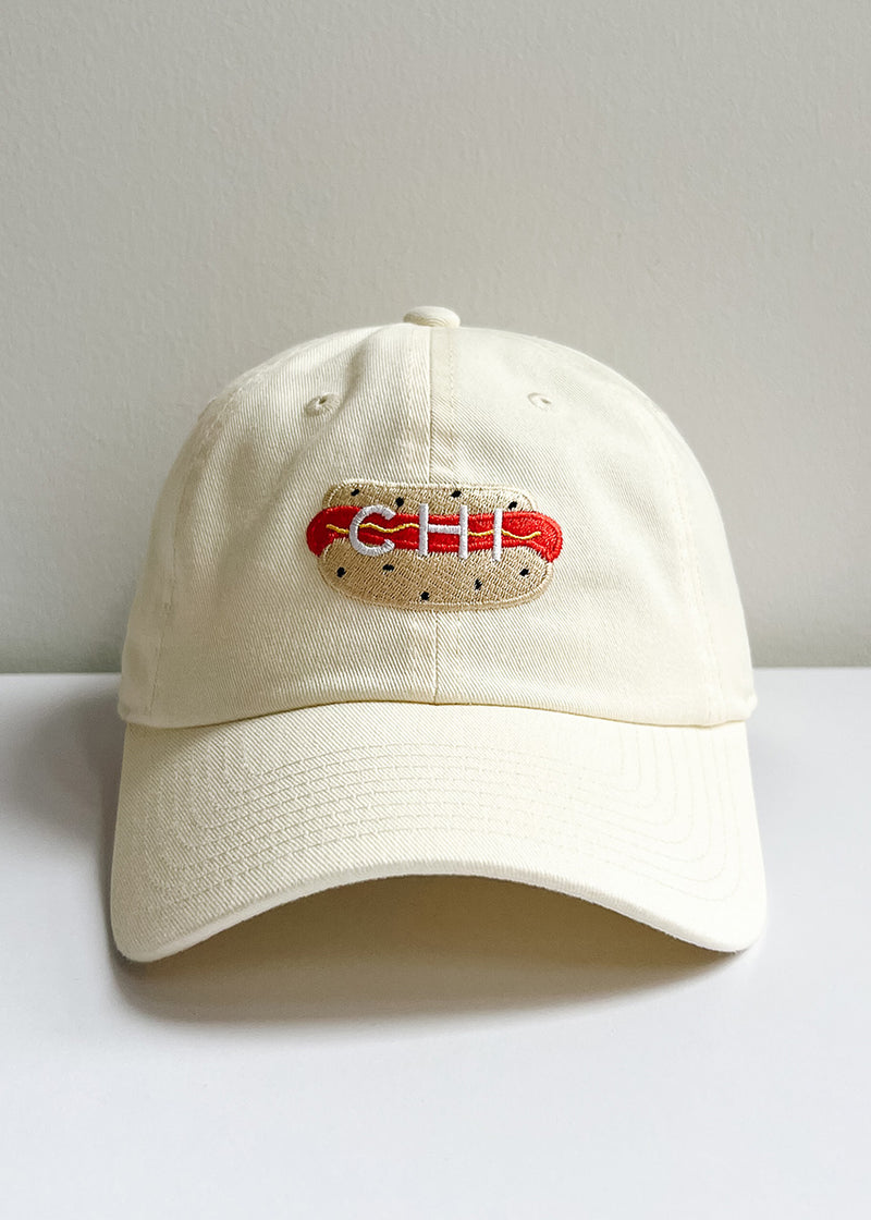 Chi Hot Dog Icon Hat - Ivory