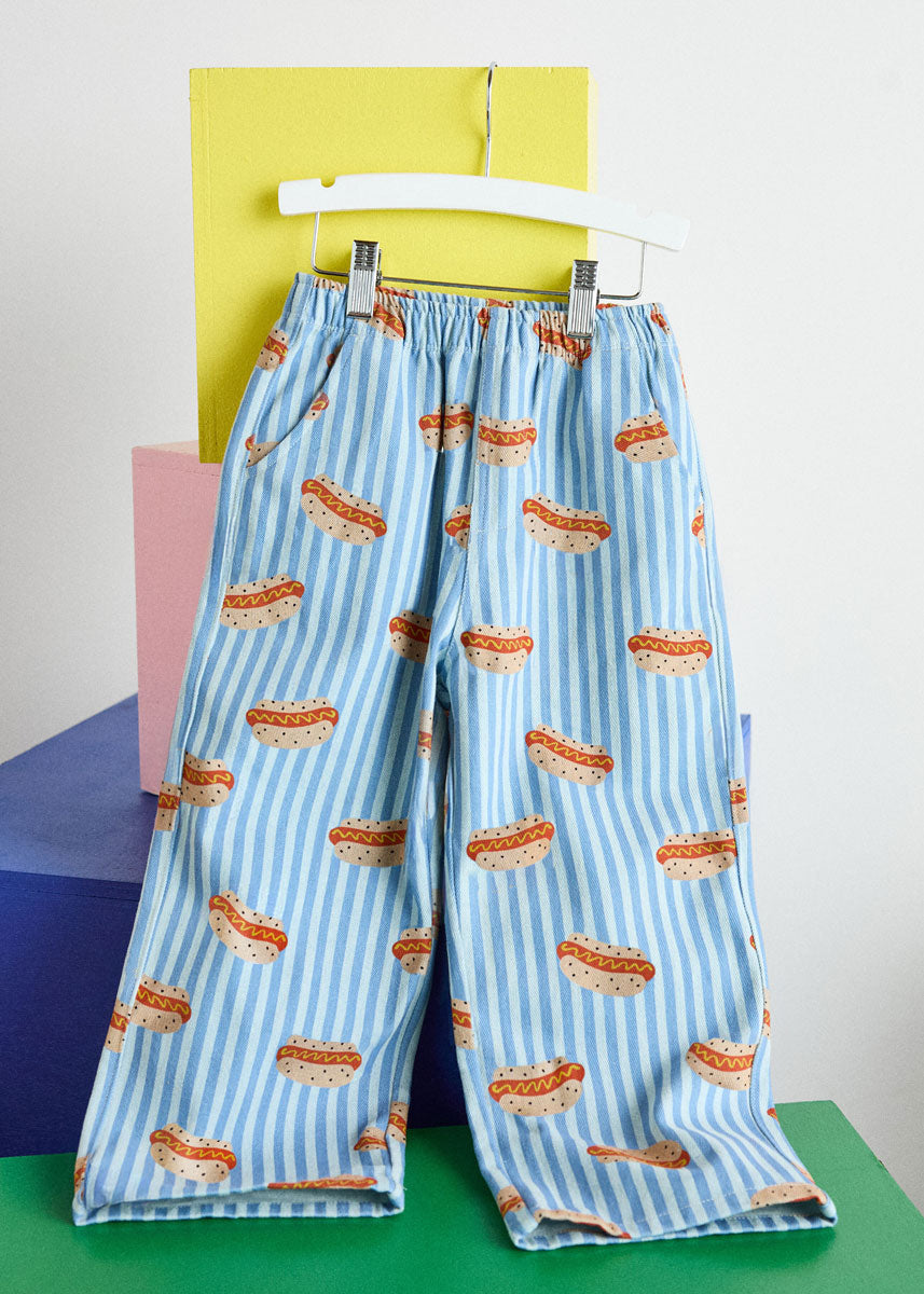 Striped Denim Hot Dog Pant