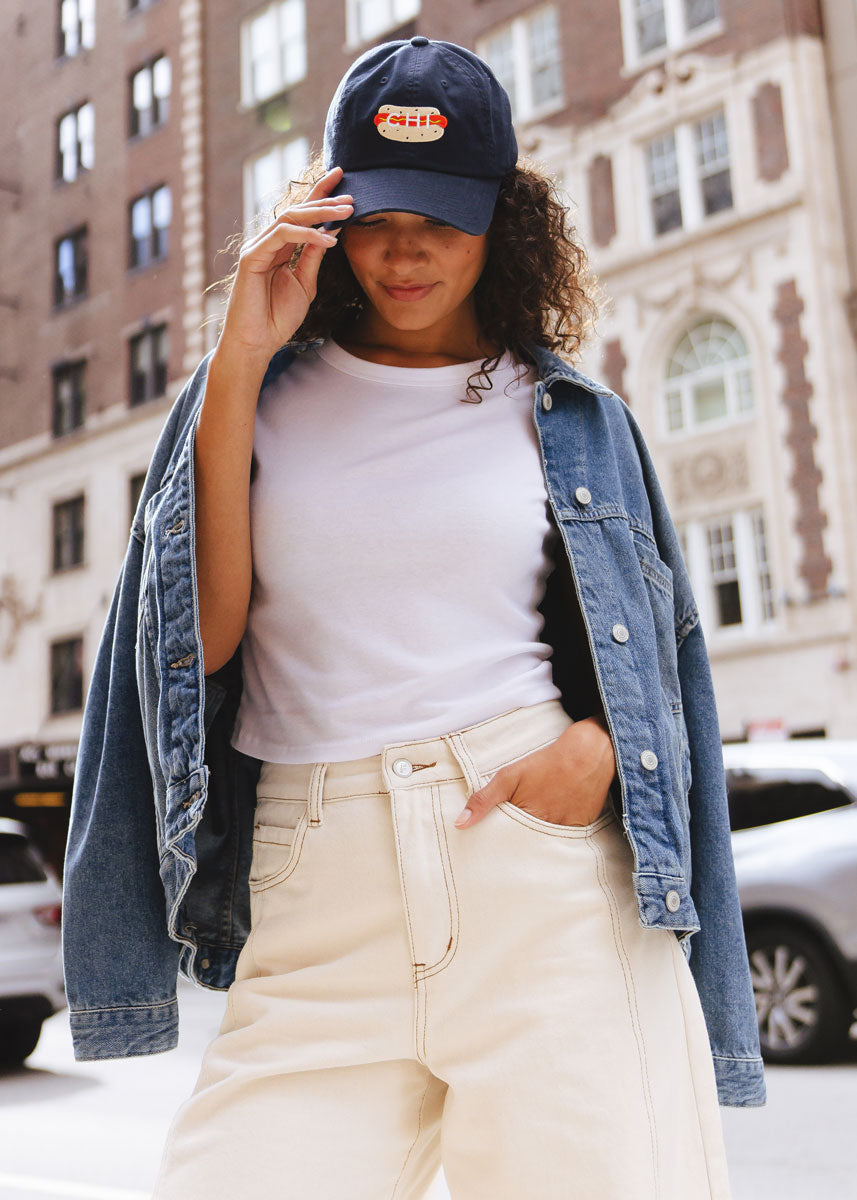 Chi Hot Dog Icon Hat - Navy