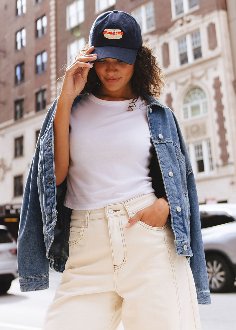 Chi Hot Dog Icon Hat - Navy