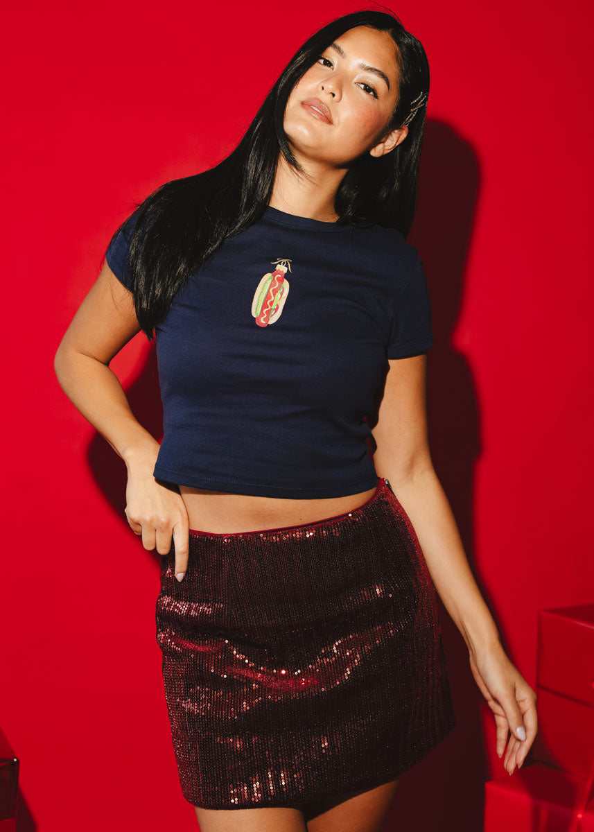 Hot Dog Ornament Baby Tee