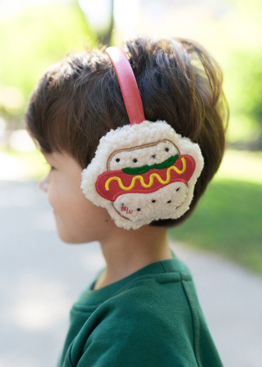 Mini Wonder Sherpa Earmuff - Hot Dog