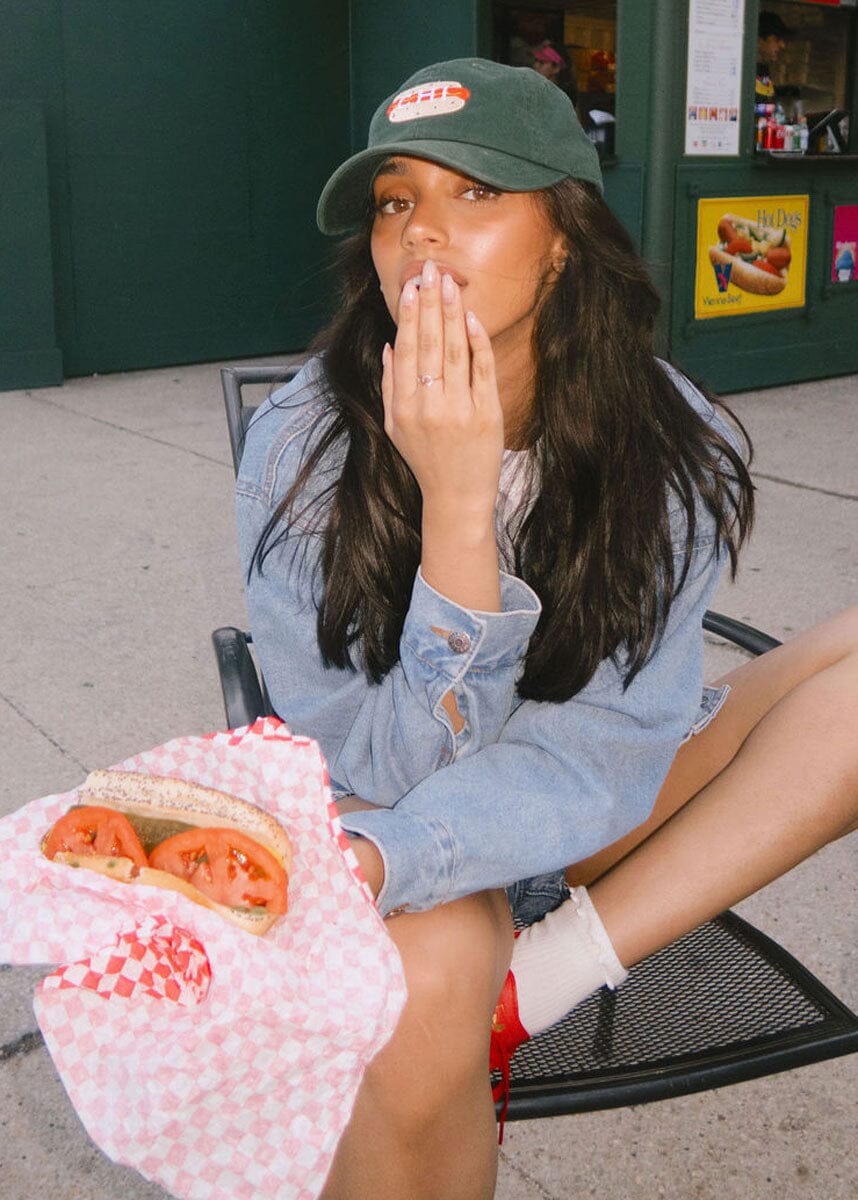 Chi Hot Dog Icon Hat - Dark Green