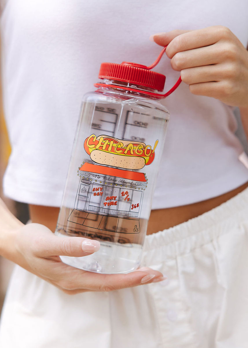 Chicago Hot Dog Stand Nalgene 32oz - Clear