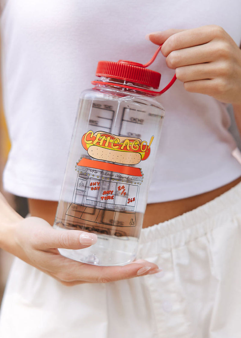 Chicago Hot Dog Stand Nalgene 32oz - Clear