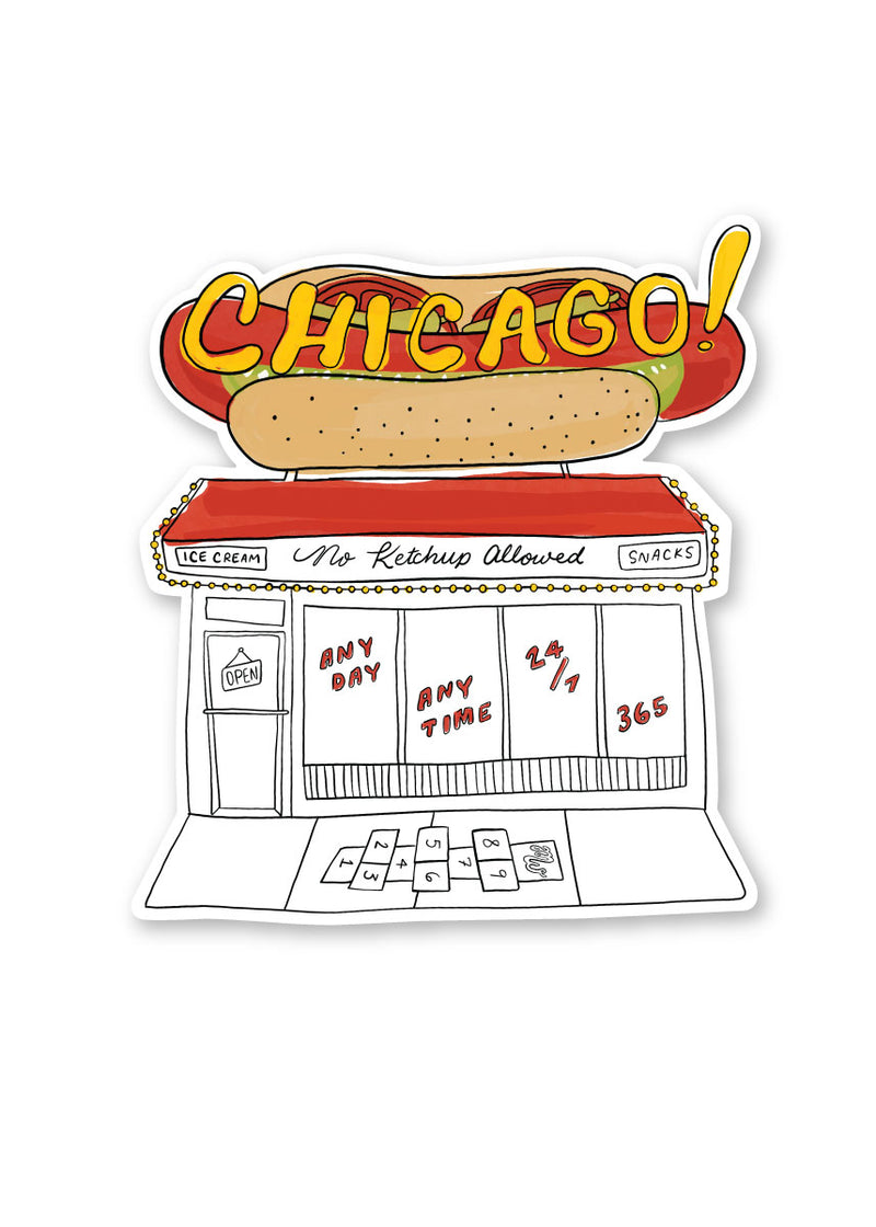 Chicago Hot Dog Stand Sticker
