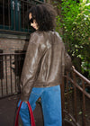 Houston Faux Leather Jacket - Dark Brown